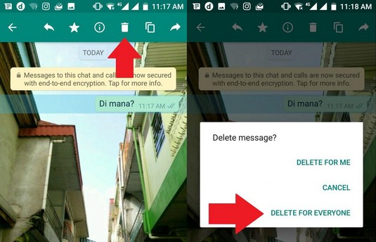 Cara Menghapus Chat, Video, atau Foto Terkirim di WhatsApp