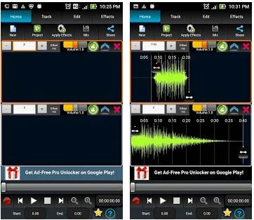 Aplikasi Edit Lagu Android AudioDroid : Audio Mix Studio