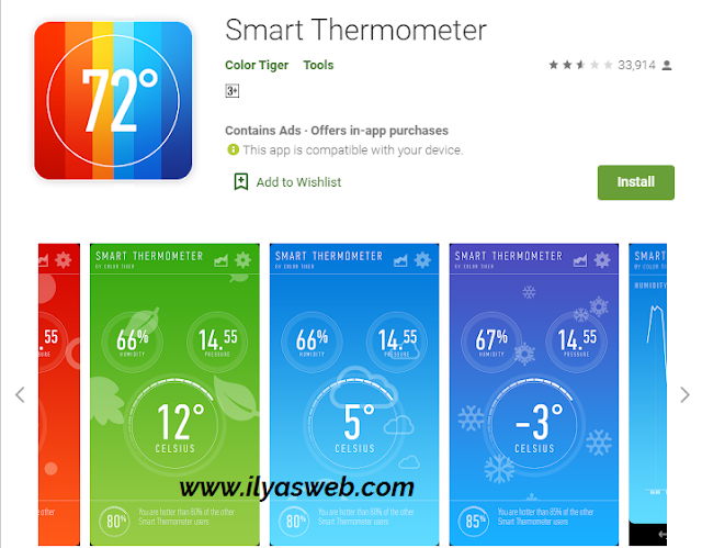 aplikasi pengukur suhu ruangan