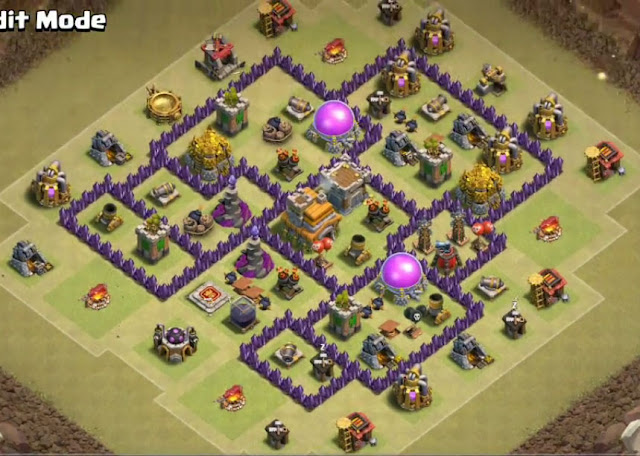 Base Coc Th 7 War Anti Naga dan Giant