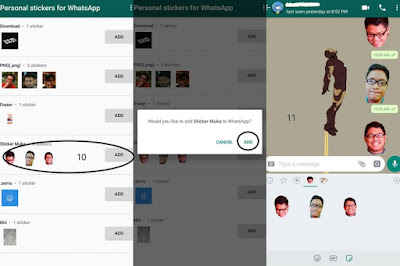 cara membuat stiker wajah di whatsapp