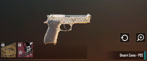 Cara Mendapatkan Skin Pistol P92 Desert Camo