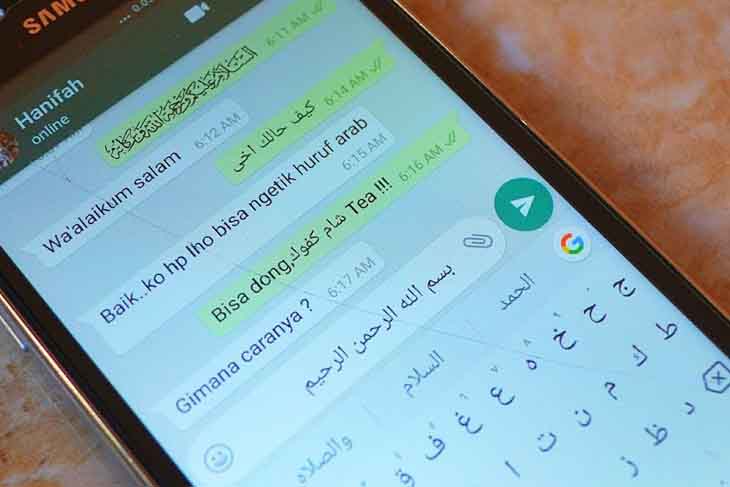 cara mengetik tulisan bahasa arab di whatsapp