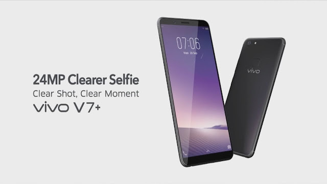 Spesifikasi dan Harga Vivo V7 Plus, RAM 4GB / 64GB Dual Kamera 16MP & 24MP