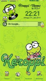 Tema Keroppi Lucu untuk Oppo Semua Tipe